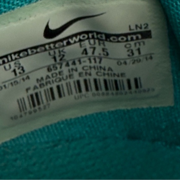 Nike Vapor Carbon Elite 2.0 2014 TD Cleats Miami Dolphins 657441-117 Men’s Sz 13 - Picture 11 of 12